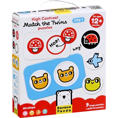 BANANA PANDA Бебешки пъзел Banana Panda 9 в 1 - Свържи близнаците (49213)