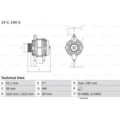 BOSCH Alternátor 0986043680