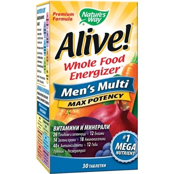 Nature's Way Alive Men's Multi Max Potency, 30 таблетки, Nature's Way (12063)