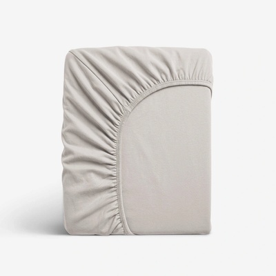 Goldea jersey elastické prostěradlo šedohnědé 200x220