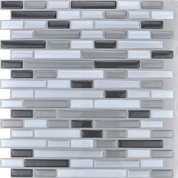 PAVEMOSA 3D samolepící mozaika světle a tmavě šedá bílá nepravidelná 30 x 30 cm