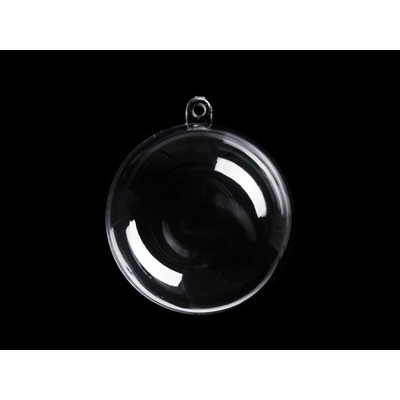 Plastová koule Ø7 cm dvoudílná - transparent (5 ks)
