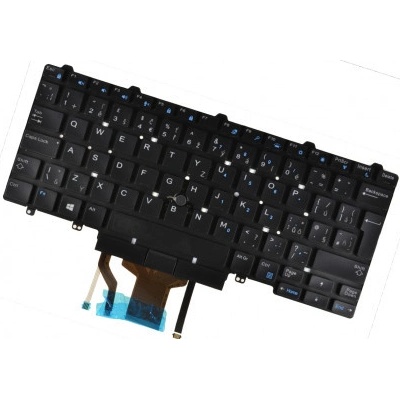 Dell kompatibilní V2184 Klávesnice černá bez rámečku, Trackpoint, Podsvícená, CZ/SK