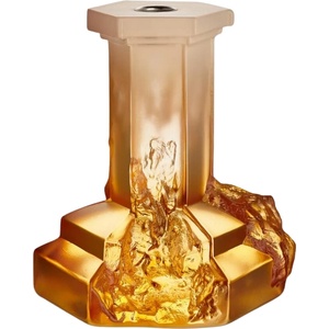 Kosta Boda Свещник за класическа свещ Rocky Baroque 17, 5 см кехлибарен (7062311)