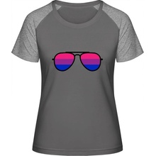 MyMate Predĺžené Tričko MY120 Dizajn LGBT BI okuliare Grey Solid