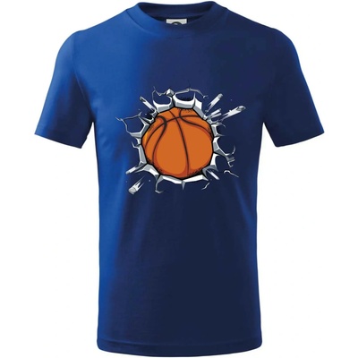 Basketbal lopta v triku tričko detské kráľovská modrá