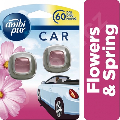 Ambi Pur Car Flowers & Spring 2 x 2 ml