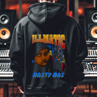 Мъжко Худи Illmatic - Nasty NasPR-530 - Черен , размер