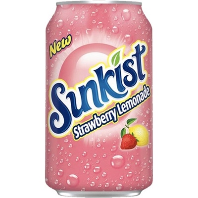 Sunkist sycený nápoj s příchutí jahodové limonády 355 ml