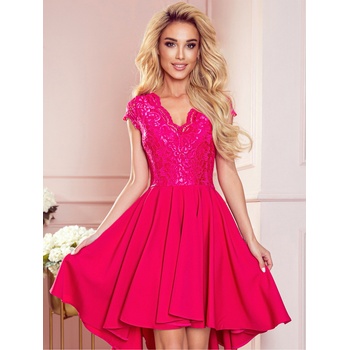 Numoco Ексклузивна рокля с дантела - малинов цвят Numoco PATRICIA numoco | Rozov | ЖЕНИ | S