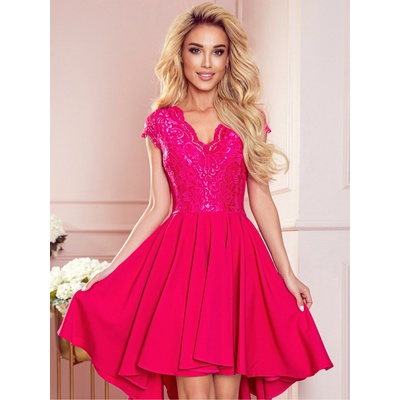 Numoco Ексклузивна рокля с дантела - малинов цвят Numoco PATRICIA numoco | Rozov | ЖЕНИ | S