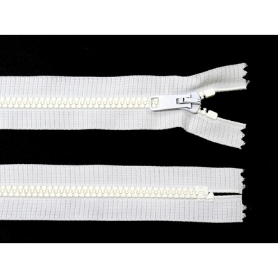 Kostěný zip no.5 nerozepínací 18cm bílý