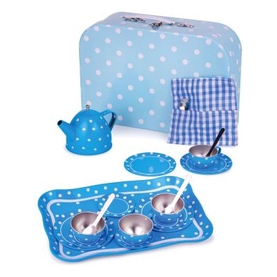 Bigjigs Toys Чаен сервиз - син (bj614)