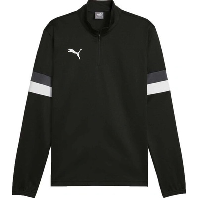 Puma TEAMRISE 1/4 ZIP TOP mikina se zipem černá