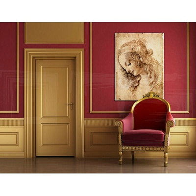 Obraz na plátne HLAVA ŽENY – Leonardo Da Vinci - 60x80 cm