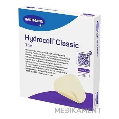 Hydrocoll Classic Thin Hydrokoloidné krytie na rany 10 x 10 cm 10 ks