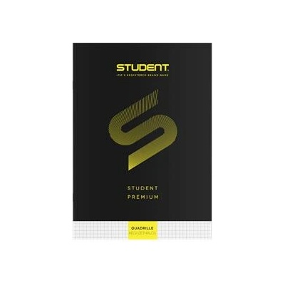 ICO Zošit A4 štvorčekový Student Premium čierny