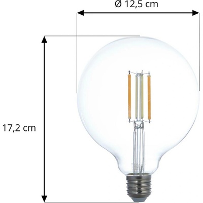 LUUMR Smart LED E27 G125 7W ZigBee Tuya Philips Hue sada 3