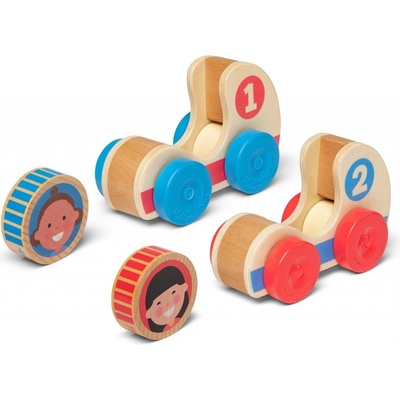 Melissa & Doug Go Tots Drevené závodné autá
