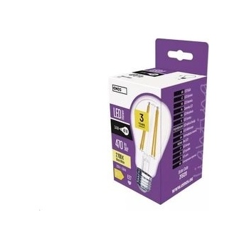 Emos LED žiarovka Filament A60 3,4 W, E27, teplá biela