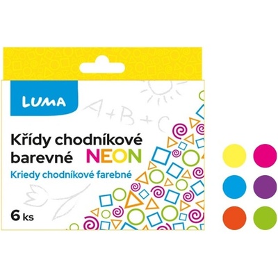 Luma křídy chodníkové 6 ks neon – Zboží Dáma