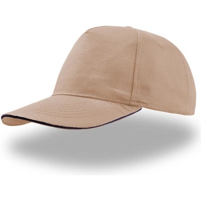 Atlantis Headwear Start Five Sandwich 5 panelová COT-33003933499 Khaki/navy