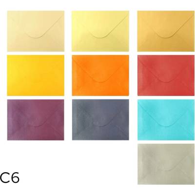 LUMA trading s.r.o. Obálka dopisní barevná C6 metal, 160 x 115mm LUMA mix 661301