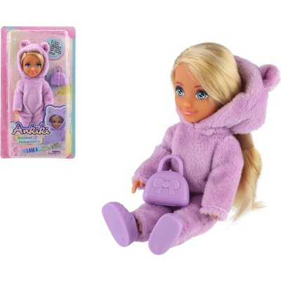 Teddies Bábika Ankiki v overale s kabelkou 14cm