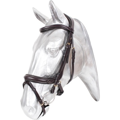 KenTaur Uzdečka anatomická s kontrastním prošitím 10285 hnědá – Zboží Mobilmania