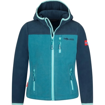 TROLLKIDS Детско софтшел яке Trollkids Kid's Stavanger Jacket Fleece jacket - Dark Marine / Mystic Blue / Arctic Blue - размер 104 (EU) (703-3031-1213)