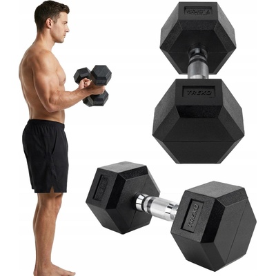 TREXO Hex HXD75 Pogumovaná činka 7.5 kg