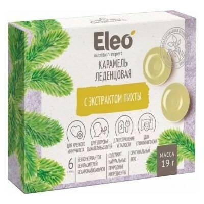 Eleo Karamelové lízanky Eleo s extraktom z jedle 19 g
