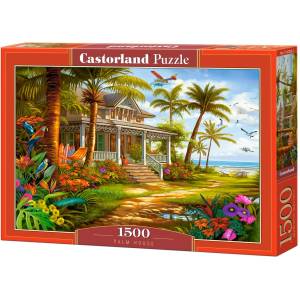 Castorland Пъзел Castorland от 1500 части - Къща край палмите (C-152223-2)