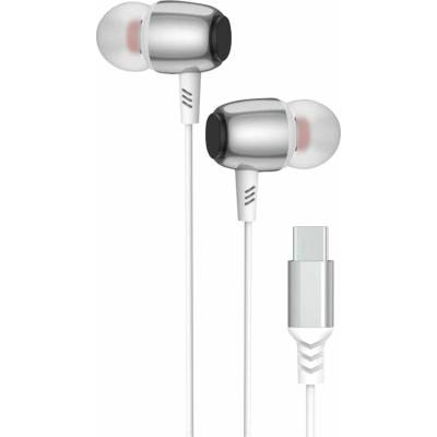 Blue Star Wire Earphones Type C With Microphone M09C 1,2 M White