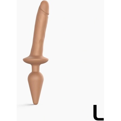 Strap-on-me Swith Realistic L 2v1 silikonové dildo přírodní