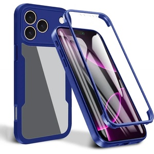 Techsuit Калъф за iPhone 17 Pro - Techsuit - ColorVerse 360 Series + Screen Protector - Син