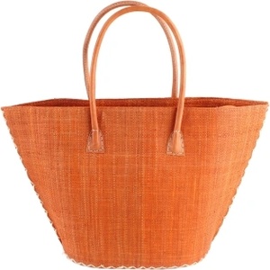  Плажна чанта от рафия Fratelli Mazzanti FM B4370, 50 см, Оранжев