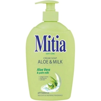 Mitia tekuté mydlo s dávkovačom Aloe & Milk aloe & milk 500 ml