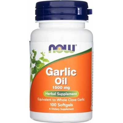 Now Foods Garlic Oil Česnekový olej 1500 mg 100 softgel kapslí