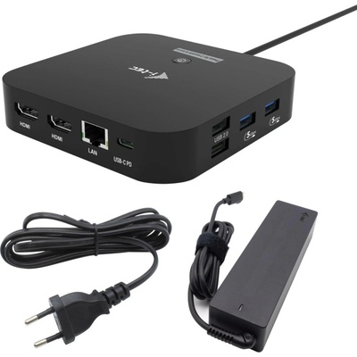 i-Tec USB-C Dual HDMI Docking Station with Power Delivery 100W + Universal Charger 100W C31DUALHDMIDPD100