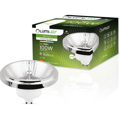 Lumiled LED žárovka LED GU10 ES111 15W = 100W 1521lm 4000K Neutrální bílá 38° Stříbrná