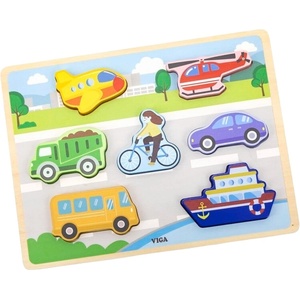 Viga Toys Релефен пъзел Viga Toys - Превозни средства (44701) - ozone