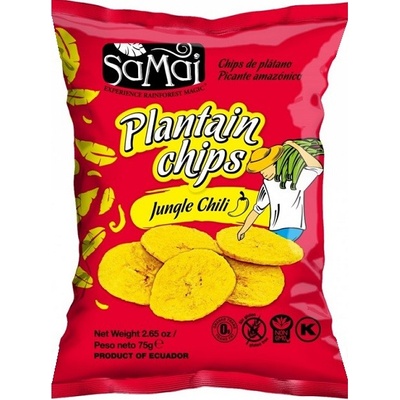 Samai Banánové chipsy plantejny ostré chilli 75g