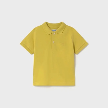 MAYORAL Поло тениска къс ръкав памук basic в жълт цвят за мини момче Майорал