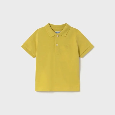MAYORAL Поло тениска къс ръкав памук basic в жълт цвят за мини момче Майорал
