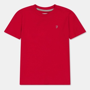 Farah Детска тениска Farah Unisex Kids Denny Short Sleeve T-Shirt - Red