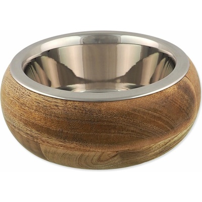 Dog Fantasy Miska nerez v dreve zaoblená 840 ml