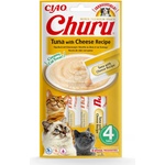 Inaba Foods Cat Ciao Churu кремообразна храна за котки - риба тон, кашкавал 4 x 14 г