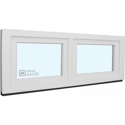 KNIPPING Plastové okno - 70 AD, 1800x600 mm, S/S, bílá Sklo: čiré