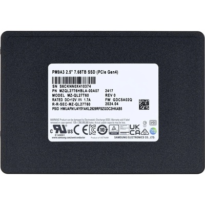 Samsung 7,68TB, MZQL27T6HBLA-00A07